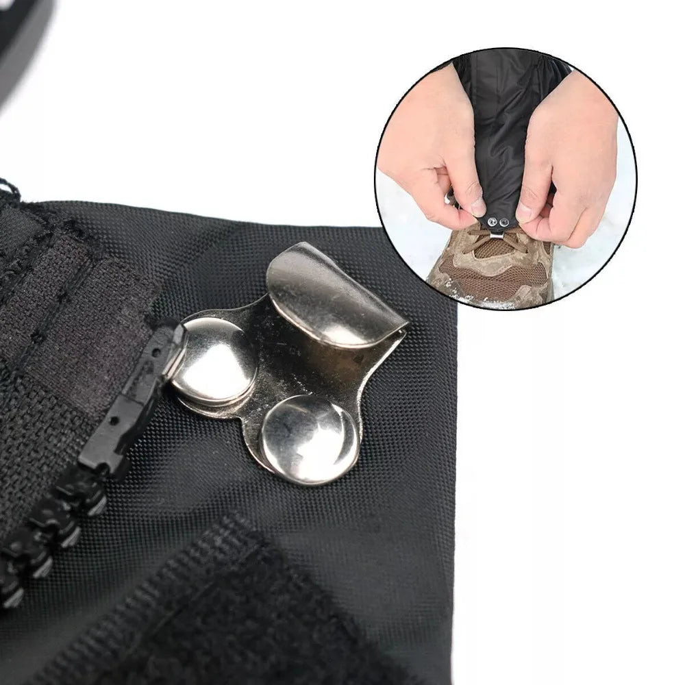 Beach Camp Waterproof Camping Hiking Leg Gaiters Breathable Zipper Snow Boot Gaiters Outdoor Black Walking Boot Gaters Mountain Climbing