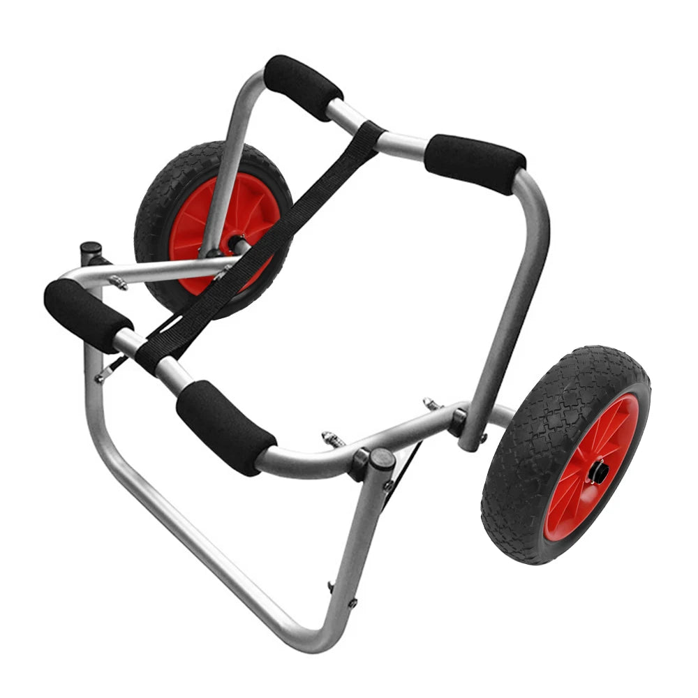 Beach Camp 175 lb. Loading Capacity Foldable Kayak Trolley Energy-saving Two-wheeled Carrier Cart for Kayak Canoe Boat