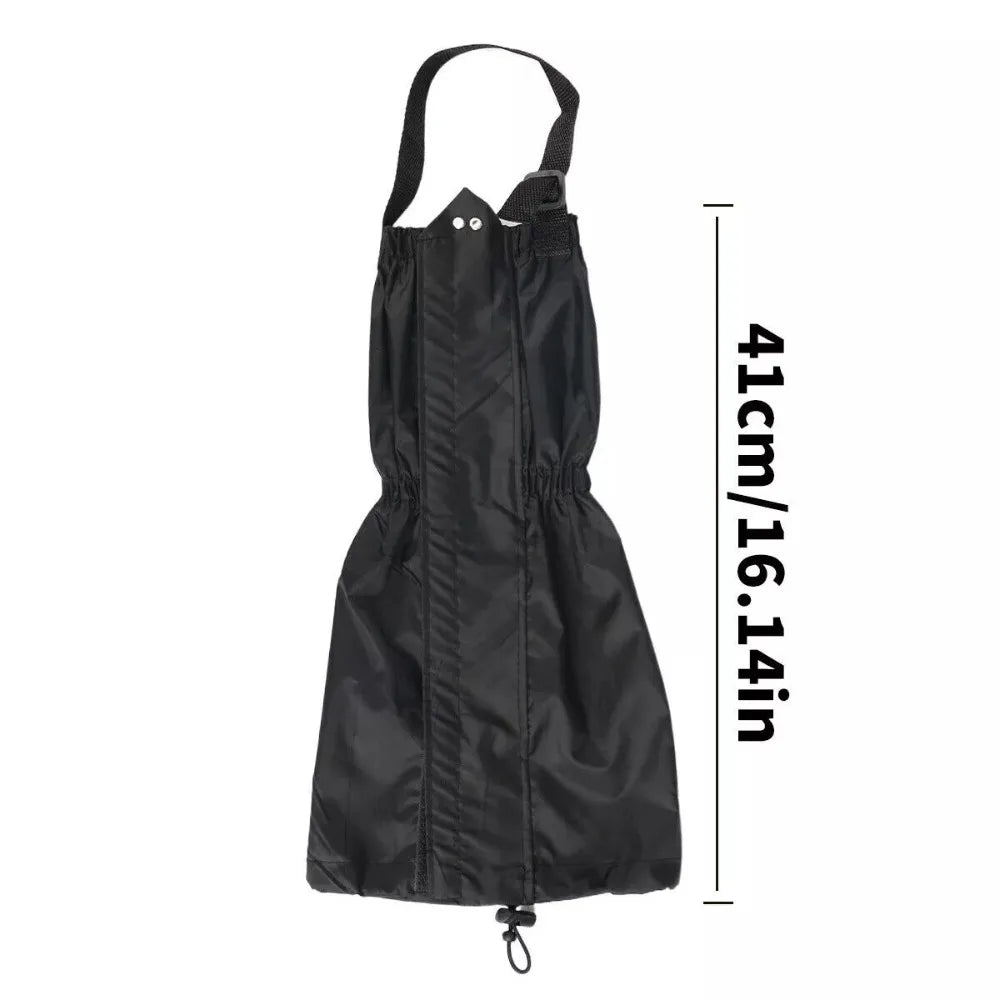 Beach Camp Waterproof Camping Hiking Leg Gaiters Breathable Zipper Snow Boot Gaiters Outdoor Black Walking Boot Gaters Mountain Climbing