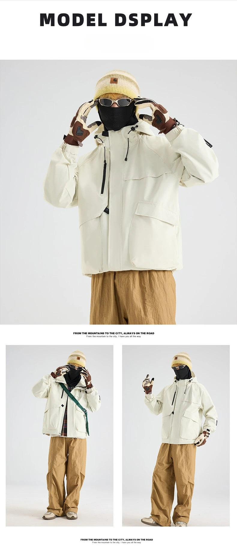 Beach Camp Outdoor Women's Waterproof Jacket Mountain Climbing Workwear Windbreaker Men Loose Fit Windproof Spring Autumn Vibe Hiking Coat