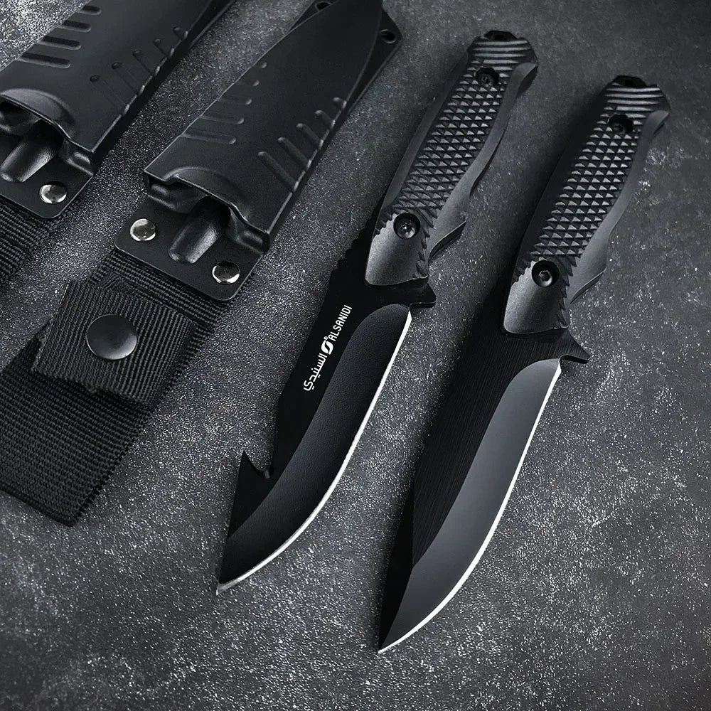 Beach Camp 1PC Hunt Straight Knives Outdoor Fixed Blade ABS Handles Rescue EDC Hunting Self Defense Jungle Survival Multifunctional Tool