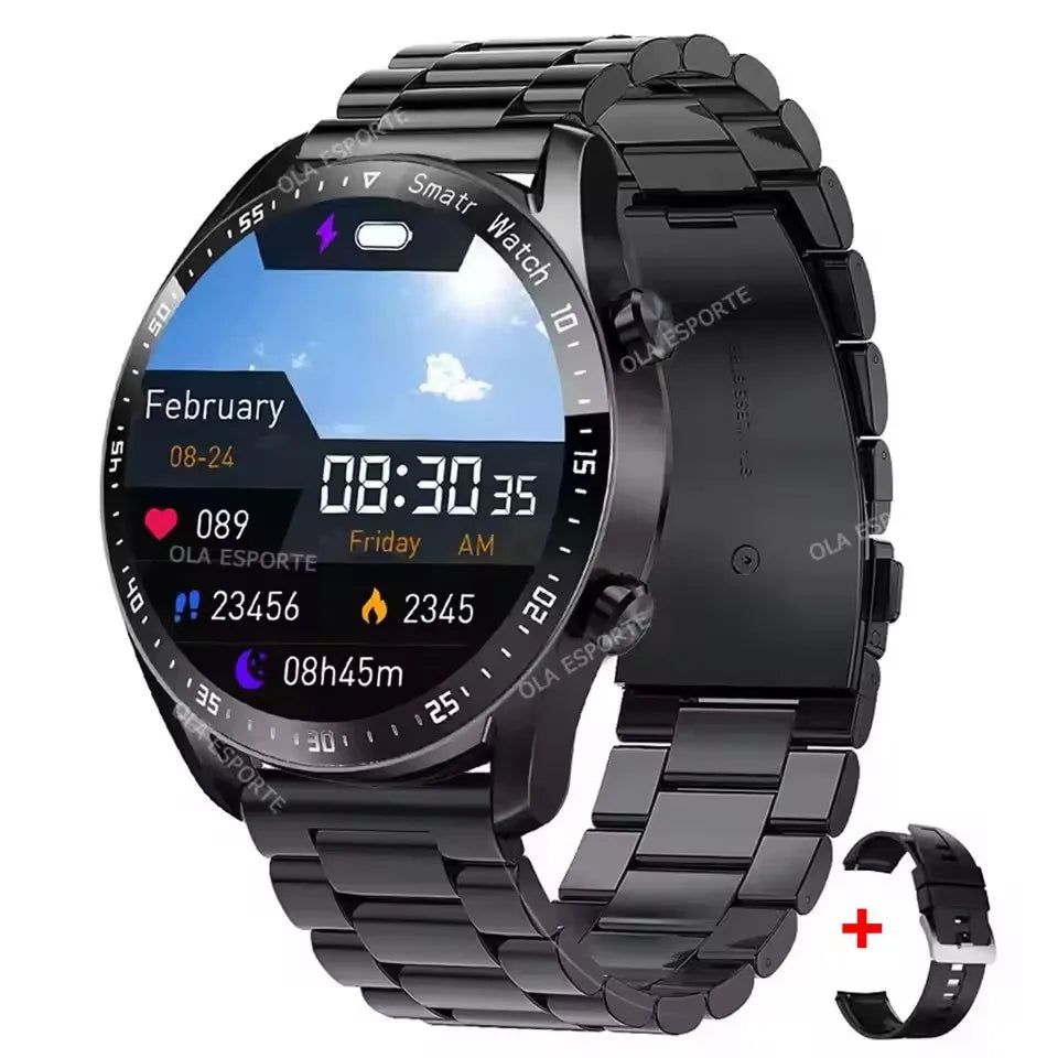 Beach Camp 2025 NFC Bluetooth Call Smart Watch Men Full Screen GPS Sports Bracelet Waterproof ECG Health Monitor SmartWatch for IOS Android