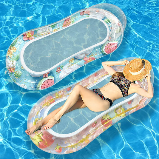 Beach Camp Inflatable Fruit Swimming Pool Float, Watermelon Clip Net Float, Large Water Float Raft Summer Beach Swimming Pool Inflatable Buoy