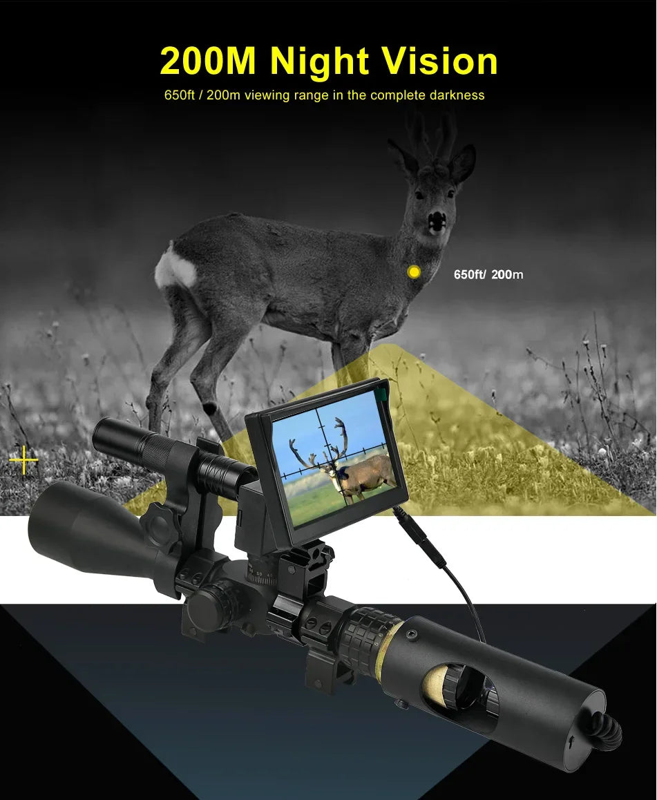 Beach Camp Night Vision Riflescope Hunting Scopes Optical Sight 850nm Infrared LED IR Waterproof Night Vision Hunting Camera