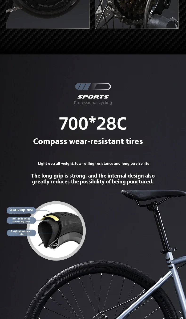 Beach Camp Road Bike Bicycle Youth Lightweight Ultralight Adult Men's27Speed Racing Women's Bicycle