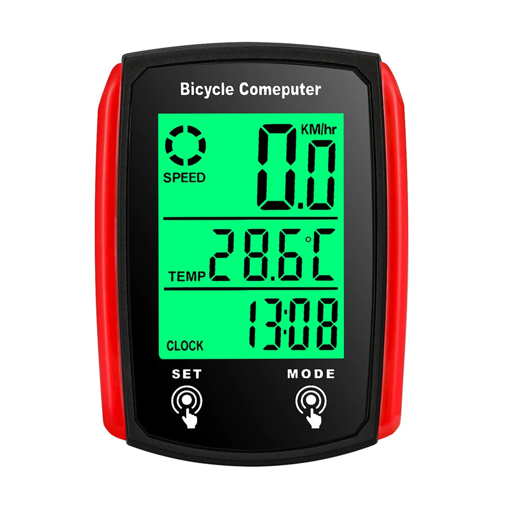 Beach Camp Bicycle Computer LCD Digital Wired Cycling Computer Speedometer Bike Speed Odometer With Backlight bike Accessories