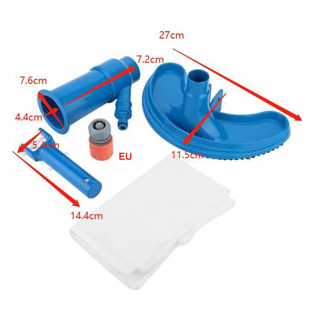 Beach Camp Swimming Pool Vacuum Cleaning Tool Pool Vacuum Cleaner Set for Spring Outdoor Cleaning Skimmer Brush Pool Tool with EU US Plug