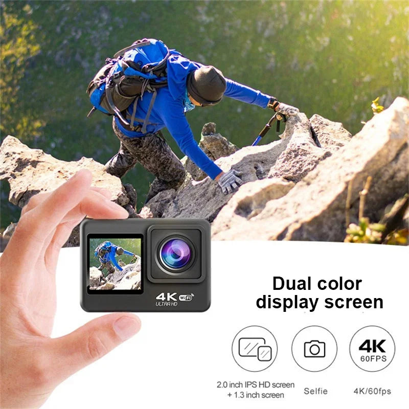 Beach Camp Diving Action Camera 4k Go Pro Bike Digital Cameras Mini Photo Consumer Electronics