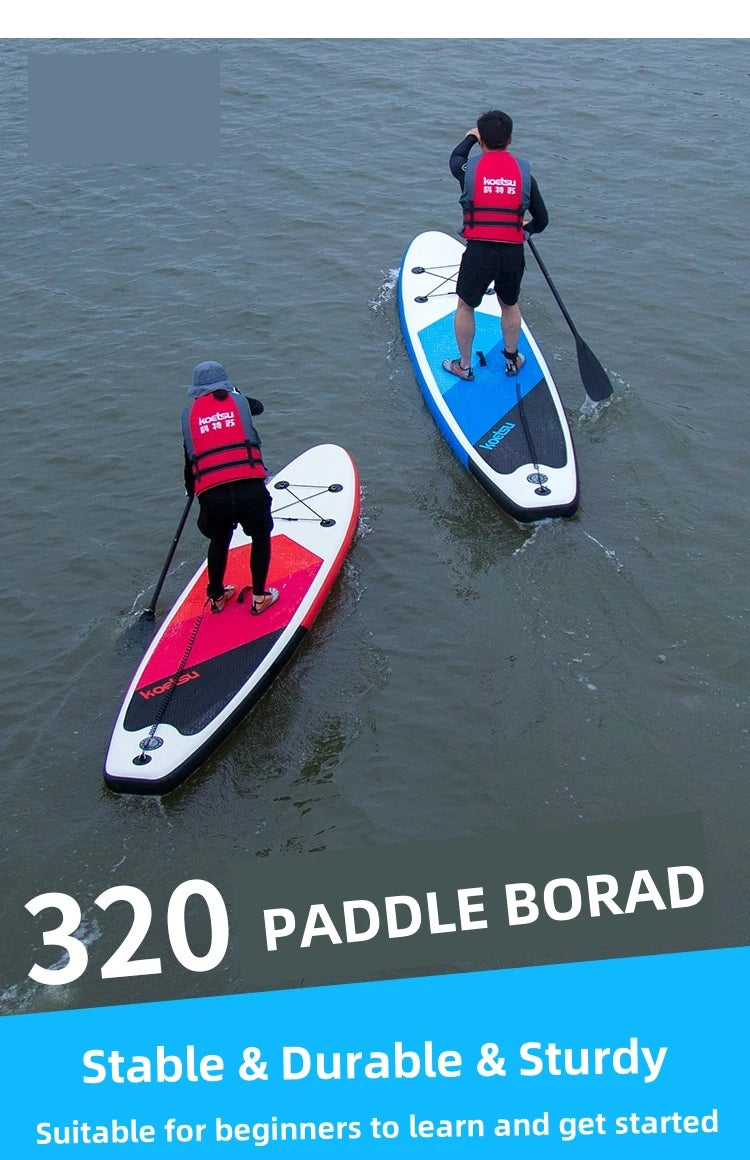 Beach Camp Inflatable Stand Up Paddle Board SUP Board Surfboard Kayak Water Sport Surf Set Paddleboard Fin Foot Rope Pump Inflator Canoe