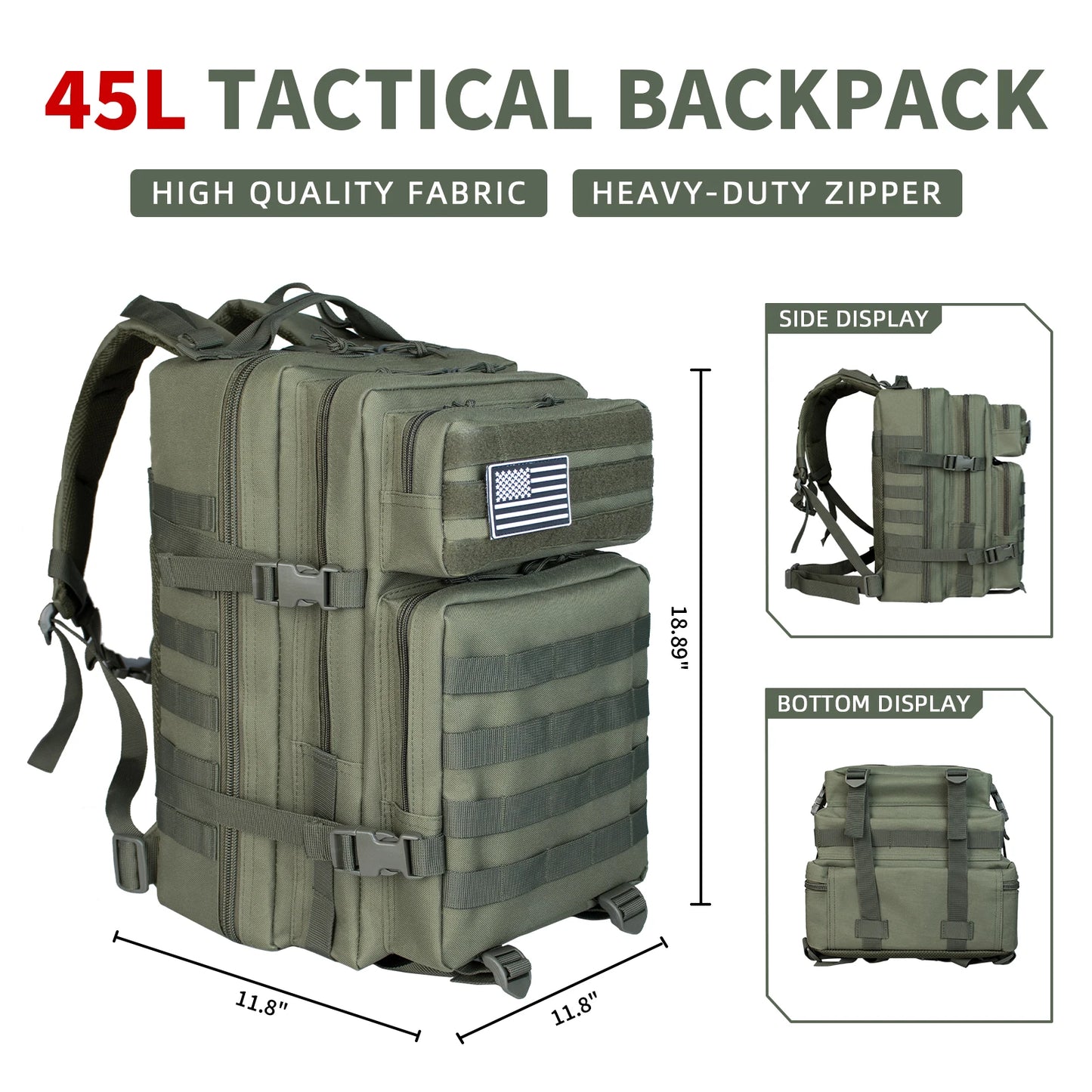 30L/45LHiking Hunting Tactical BackpackIdeal for Travel and Outdoor Activities Such as Routes,  Camping, Excursions and Hiking