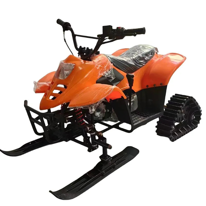 Beach Camp Snow Mobile 1700*600*500mm Track Snow Vehicle Tracked Wheeled 110CC Automatic (No Reverse Gear) 50KM/H For Children