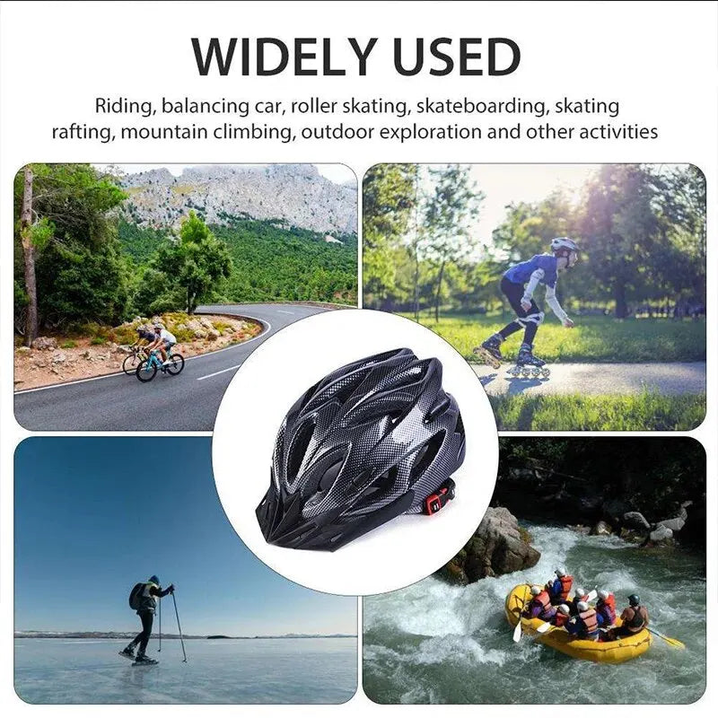 Beach Camp Cycling Helmet Comfort Lining Lightweight Fiber Texture Helmet Adult Mountain Bike Cycling Equipment