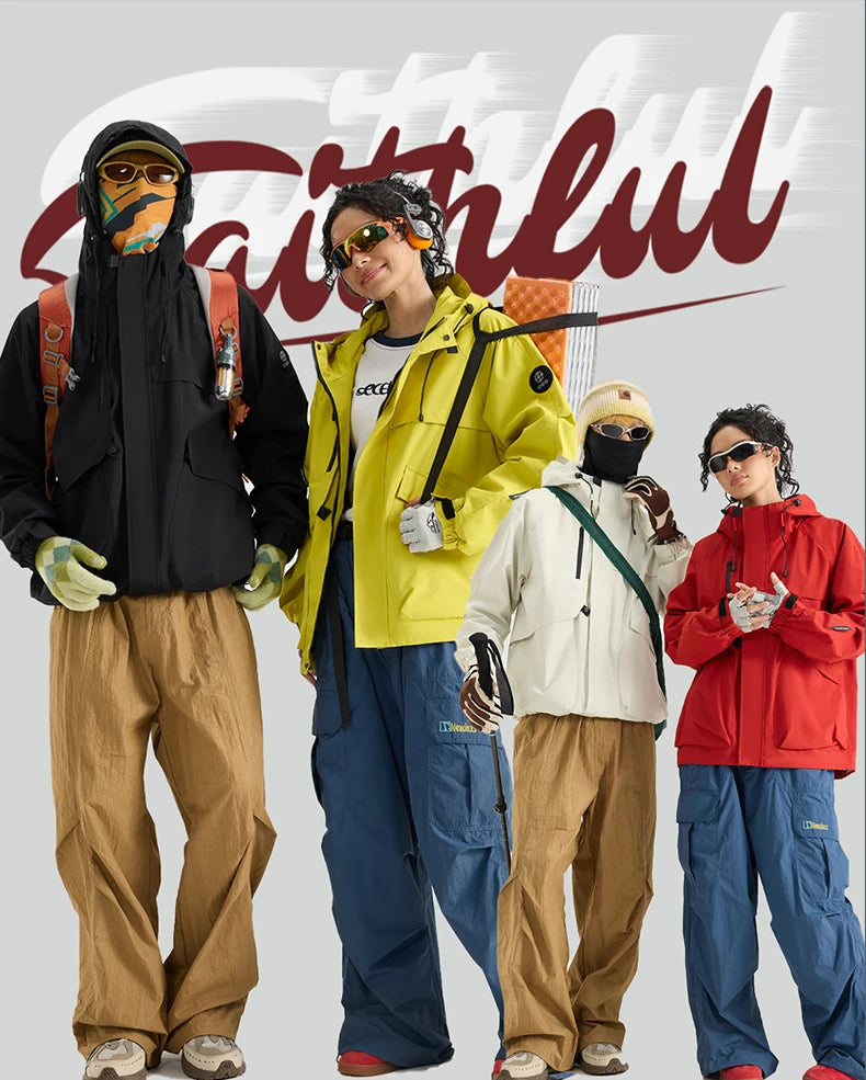 Beach Camp Outdoor Women's Waterproof Jacket Mountain Climbing Workwear Windbreaker Men Loose Fit Windproof Spring Autumn Vibe Hiking Coat