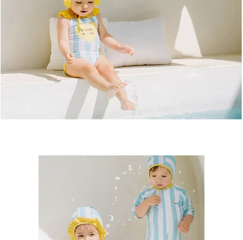 Beach Camp NEW Baby Swimsuits Cute Bathing Suit Toddlers Beachwear Jumpsuits Beachwear Bikinis for Kids One-piece Swimsuit