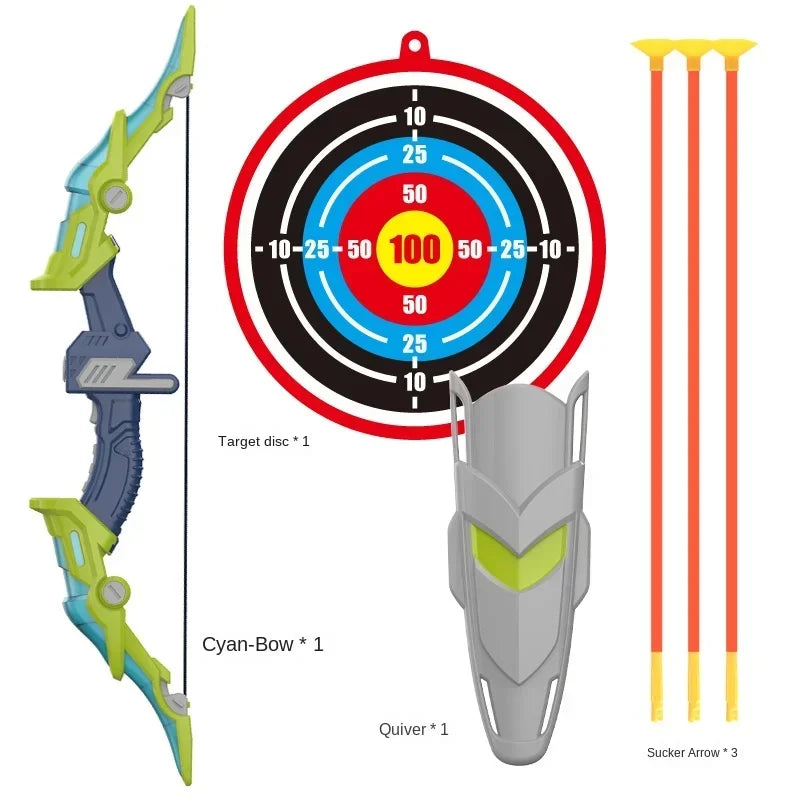Bow and Arrows for Children Kids Archery Bow Practice Recurve Bow Outdoor Sports Game Hunting Shooting Toy Boys Gift Bow Kit Set