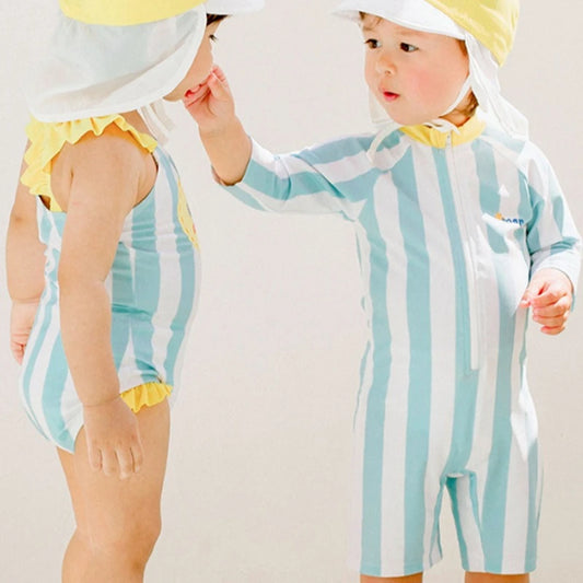 Beach Camp NEW Baby Swimsuits Cute Bathing Suit Toddlers Beachwear Jumpsuits Beachwear Bikinis for Kids One-piece Swimsuit