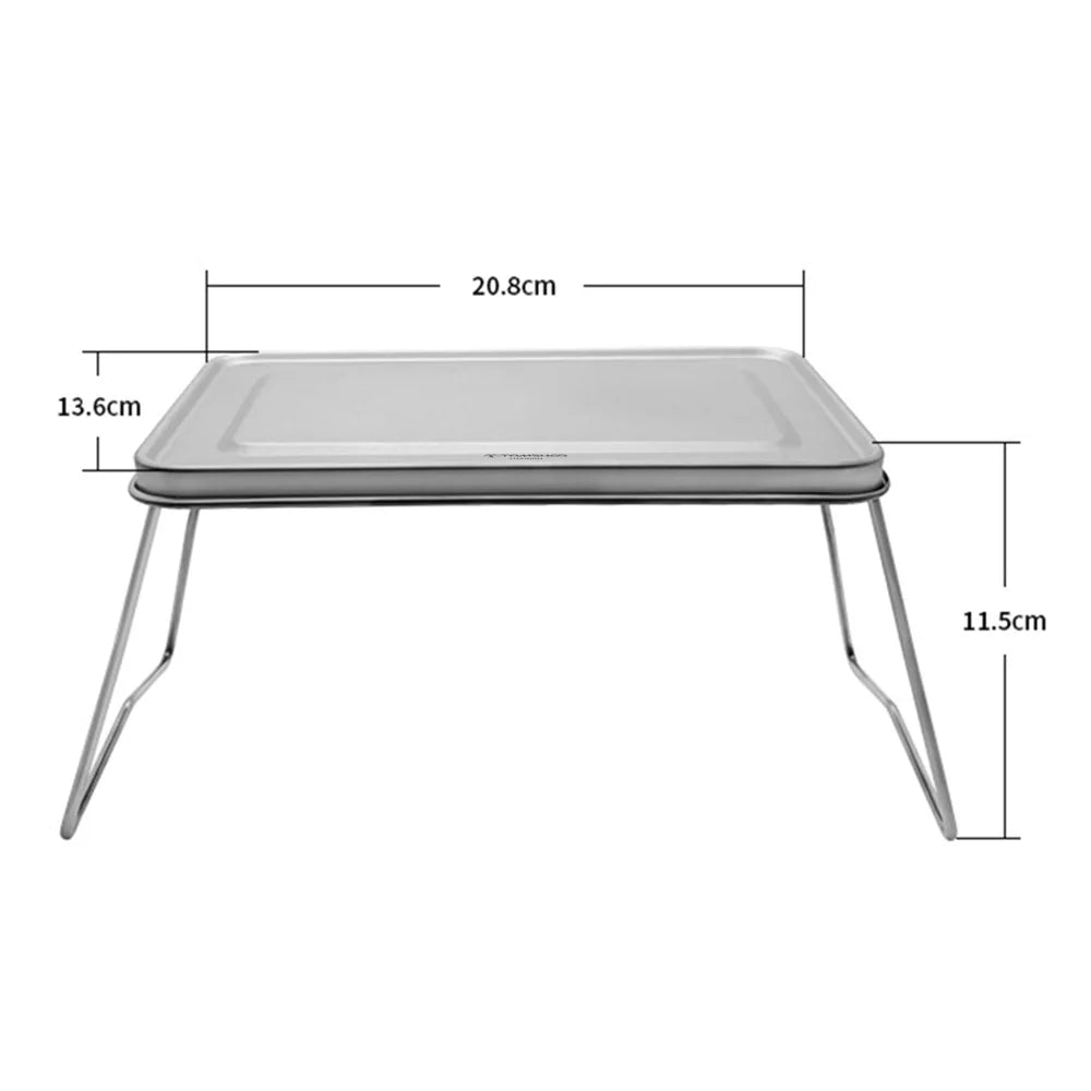 Tomshoo Ultralight Portable Mini Titanium Table Versatile Foldable Table Camping BBQ Grill Tourism Picnic Table Camping Supplies