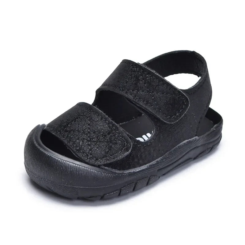 Baby Beach Shoes Toes Capped Anti-kicked Toddler Kids Walking Shoes Non-slip Soft Sole 2025 Summer Boys Girls Sandals Versatile