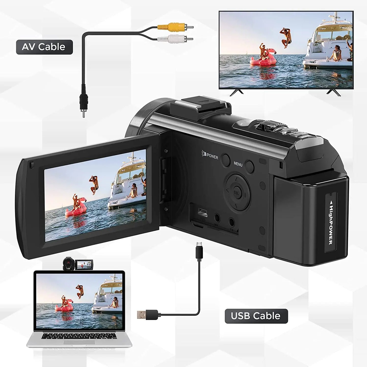 Beach Camp Digital Camera Photographic Cameras With 3.0 Inch Rotating Screen Professional Photo Camera Hd Video Kids Cameras  For Home