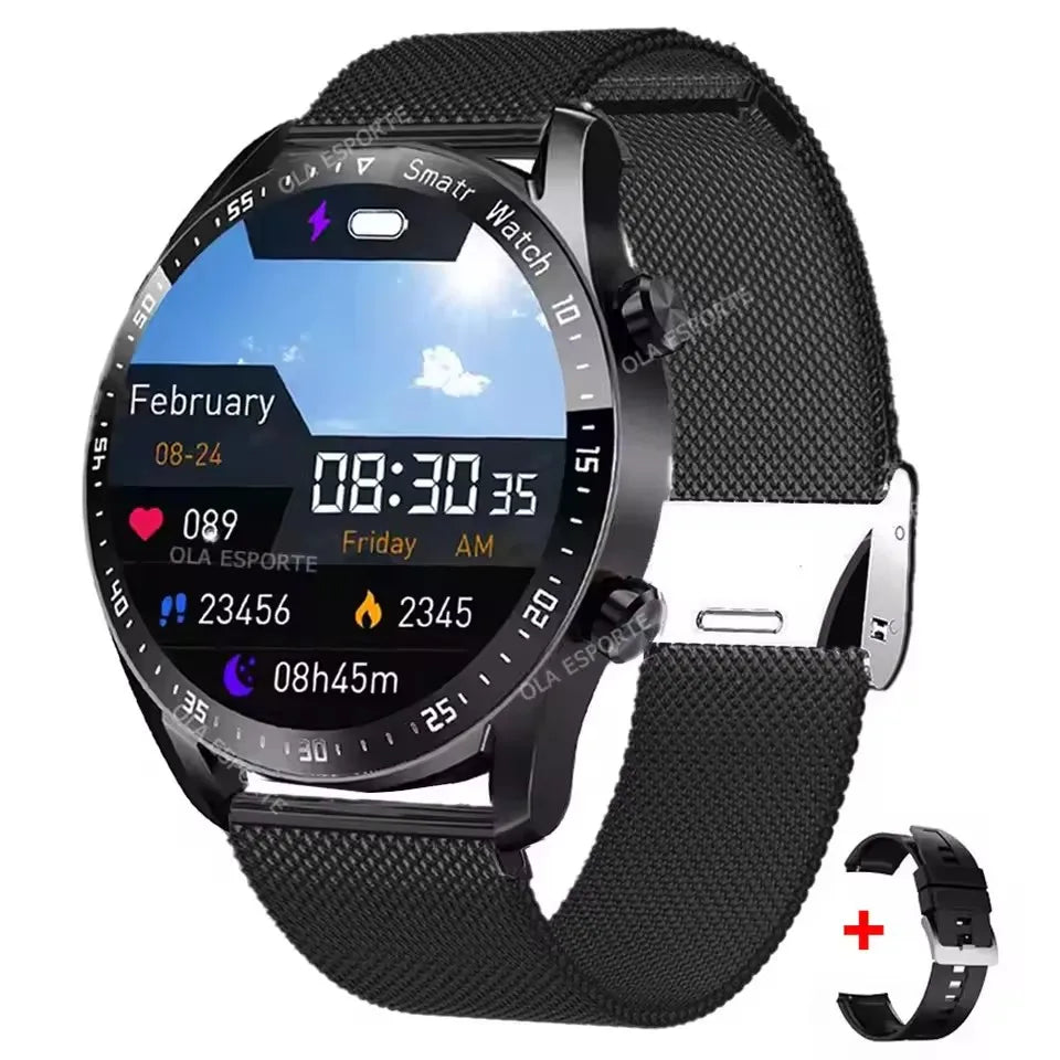 Beach Camp 2025 NFC Bluetooth Call Smart Watch Men Full Screen GPS Sports Bracelet Waterproof ECG Health Monitor SmartWatch for IOS Android