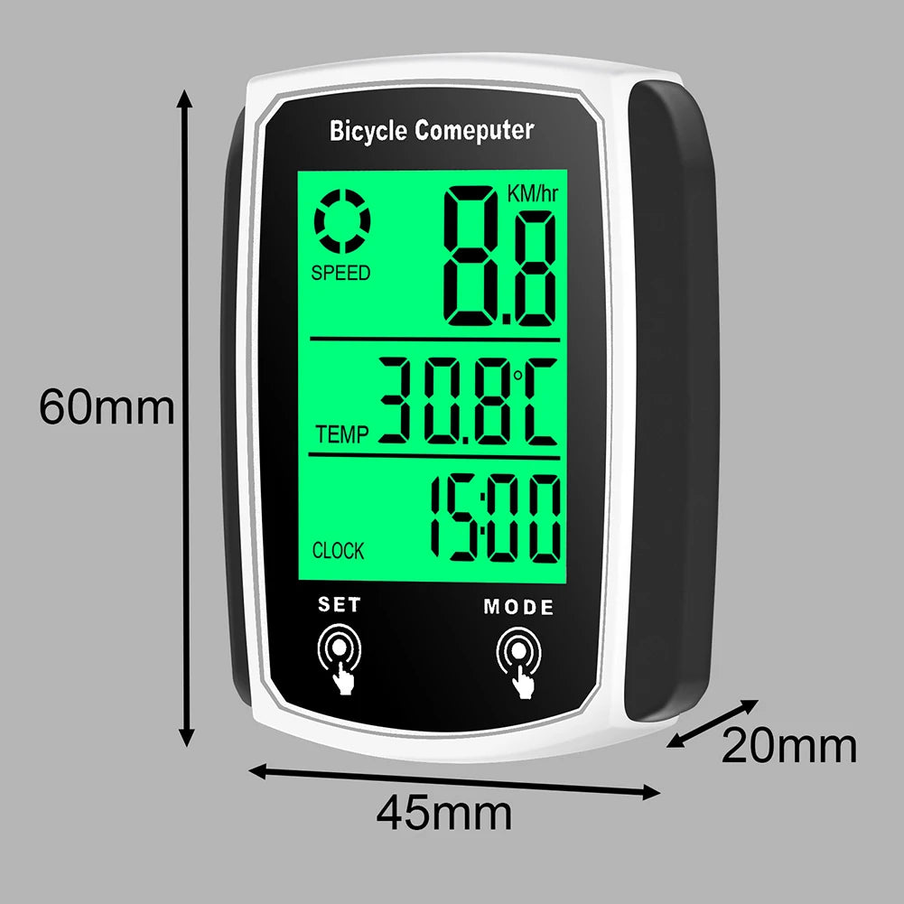 Beach Camp Bicycle Computer LCD Digital Wired Cycling Computer Speedometer Bike Speed Odometer With Backlight bike Accessories