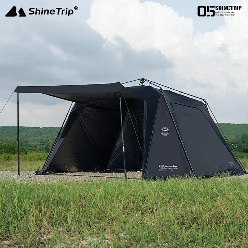 Beach Camp Camping Tent Silver Plated Canopy Extra Large Quick Setup Sunproof Camping Auto Dome Waterproof
