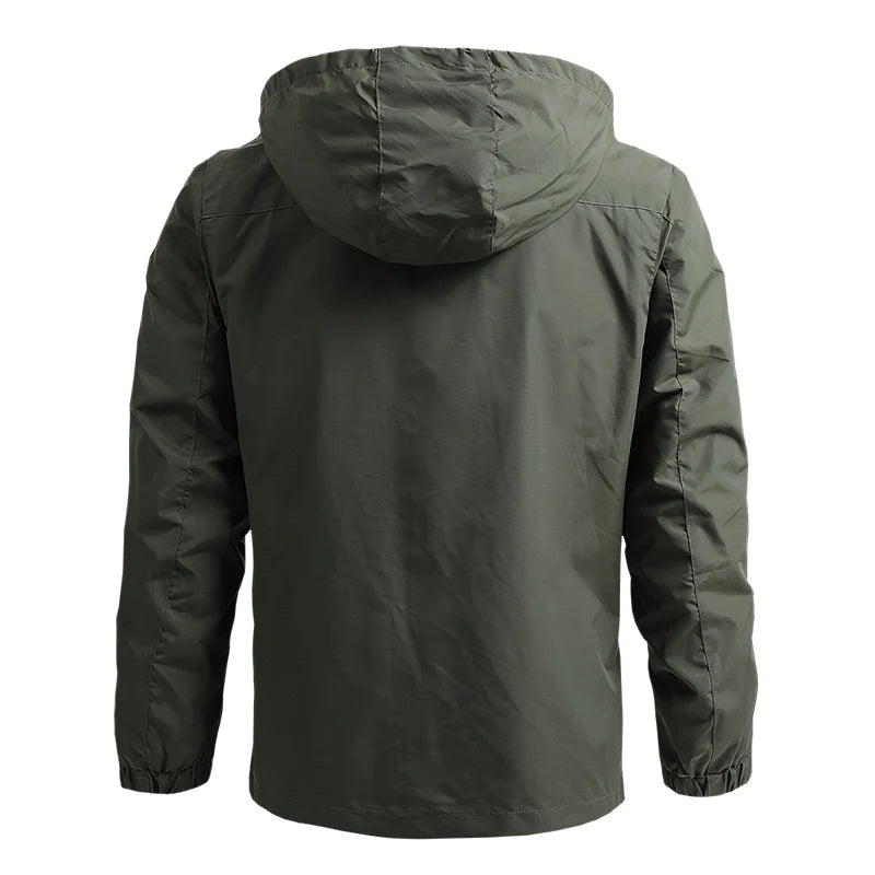 Beach Camp Winter Jacket Fashion Coat Hoodies Camping Hiking Jacket Men's Casual Waterproof Jacket Windbreaker Men Outerwear Men's Clothes