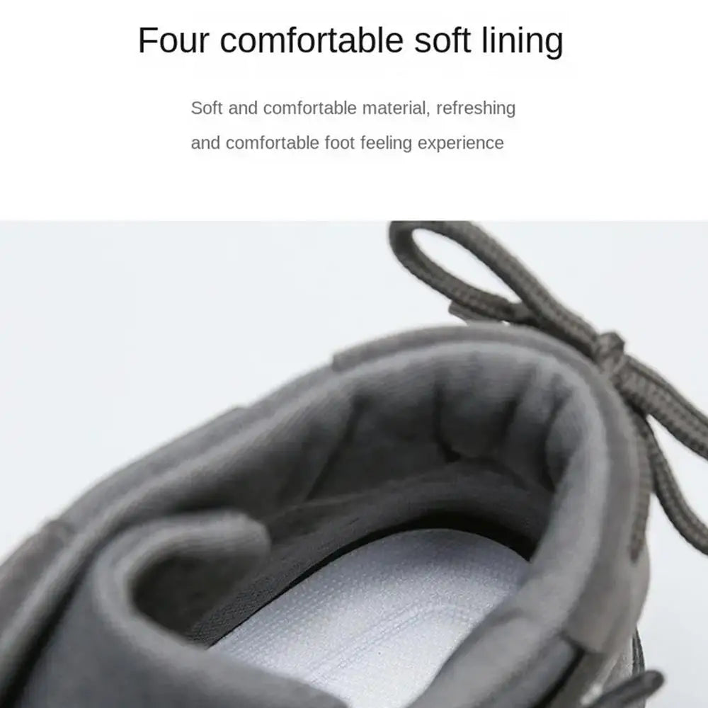 Men's High Top Hiking Boots Non-Slip Outdoor Trekking Tactical Military Boots Ankle Protctor Camping Climbing Biking Work Shoes