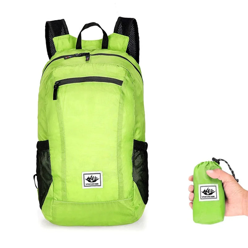Beach Camp Hiking Daypack, Water Resistant Lightweight Packable Backpack for Travel Camping Outdoor