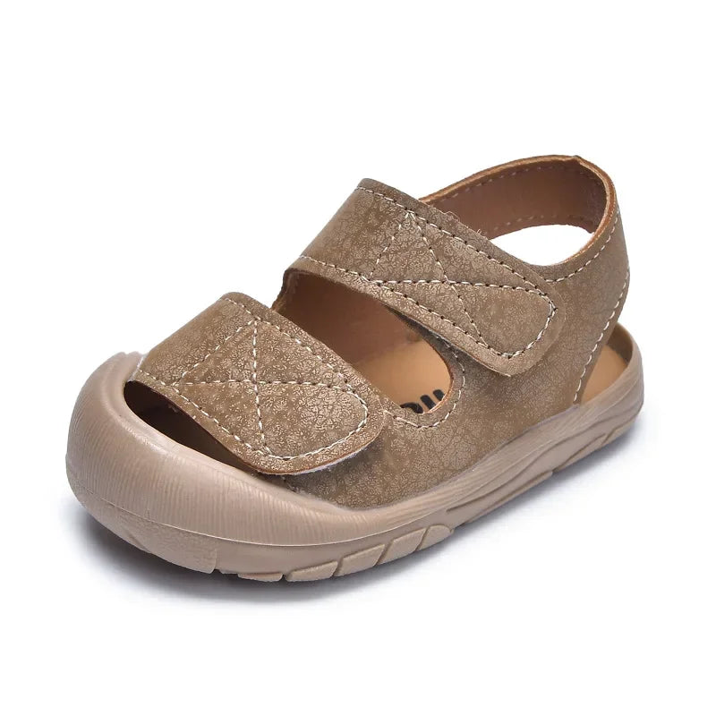Baby Beach Shoes Toes Capped Anti-kicked Toddler Kids Walking Shoes Non-slip Soft Sole 2025 Summer Boys Girls Sandals Versatile