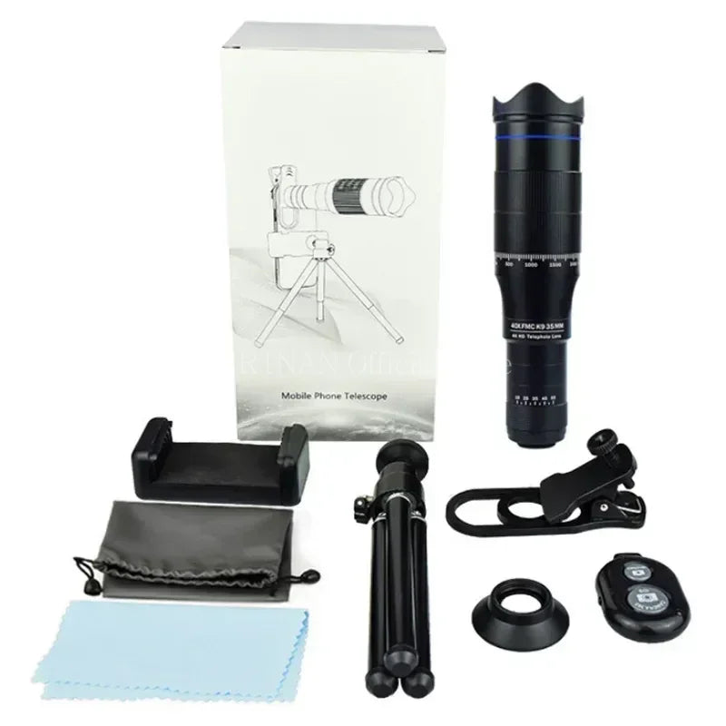 Beach Camp Professional Telescope Monocular HD 40X Zoom Phone Lens Camera Telephoto With Tripod Metal Telescope For Tourism Camping