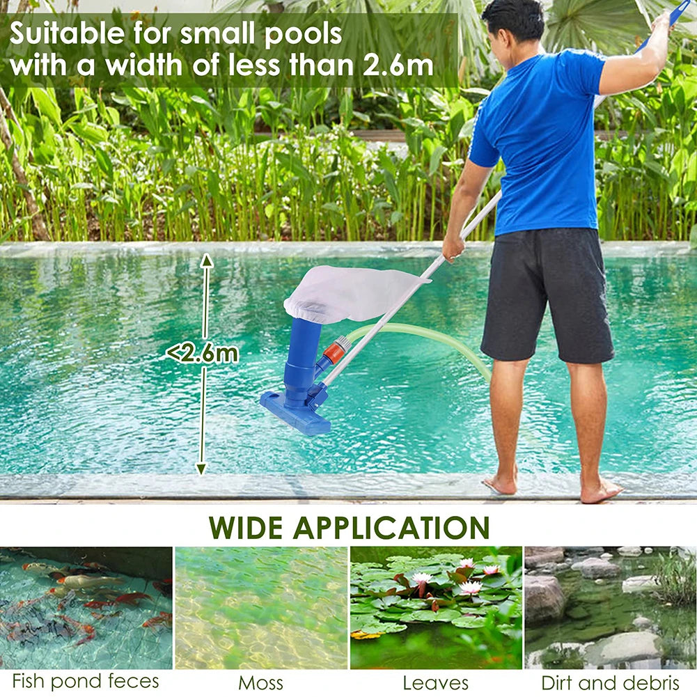 Beach Camp Swimming Pool Vacuum Cleaning Tool Pool Vacuum Cleaner Set for Spring Outdoor Cleaning Skimmer Brush Pool Tool with EU US Plug