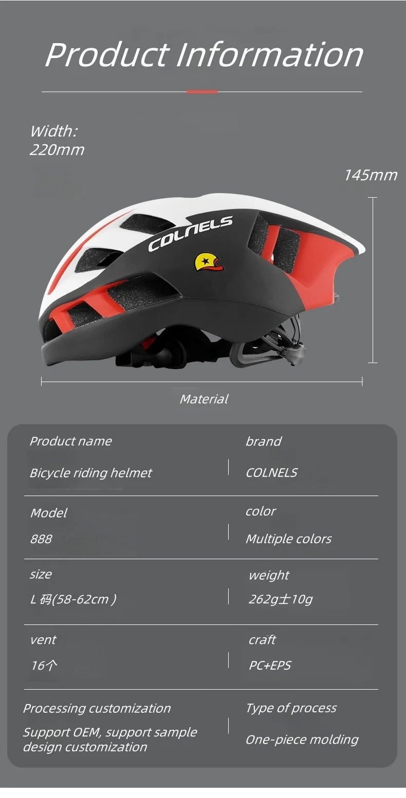 Beach Camp Riding helmet, adult cycling sports safety helmet, one-piece molding, edge wrapped, bottom wrapped, mountain road cycling helmet