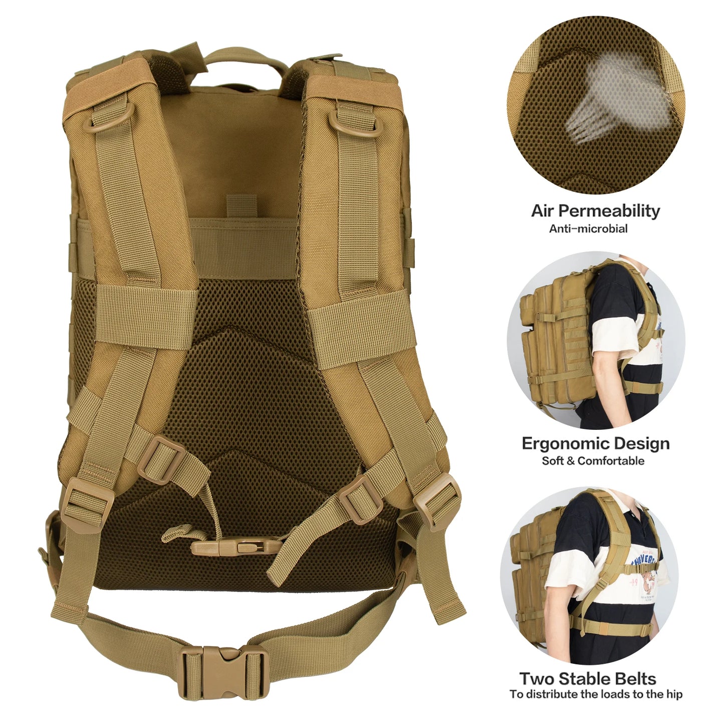 30L/45LHiking Hunting Tactical BackpackIdeal for Travel and Outdoor Activities Such as Routes,  Camping, Excursions and Hiking