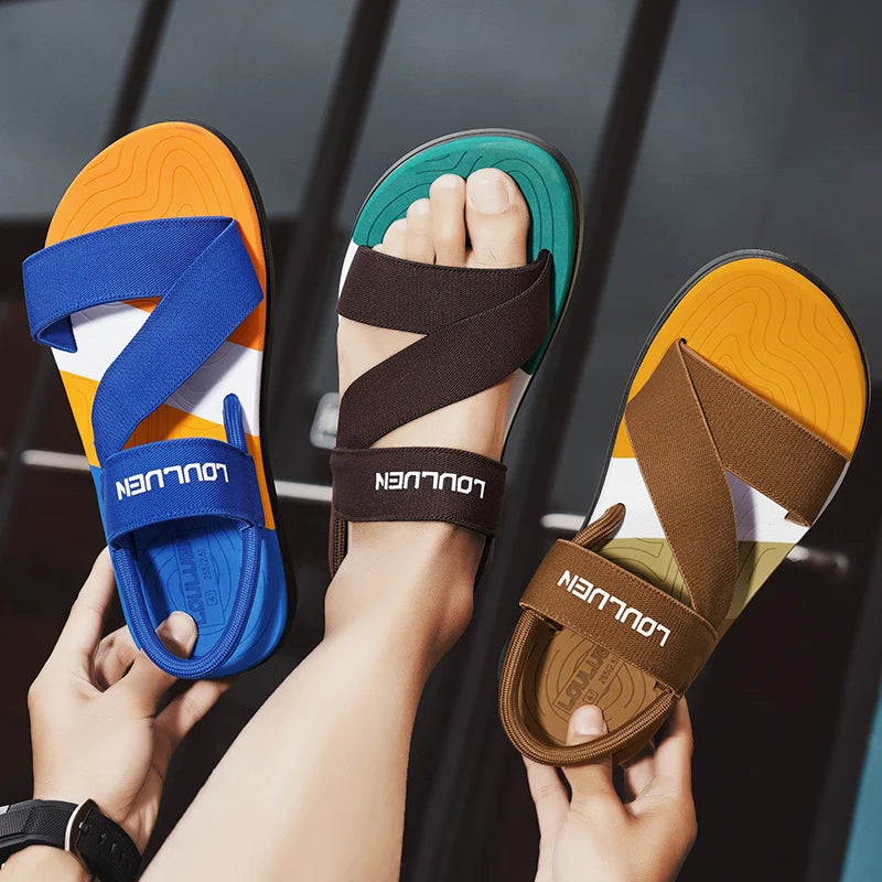 Beach Camp 2025 Hot Sale Summer Wear-Resistant Sandals, Versatile, Casual and Fashionable Outdoor Beach Shoes, Simple Sports Shoes for Men