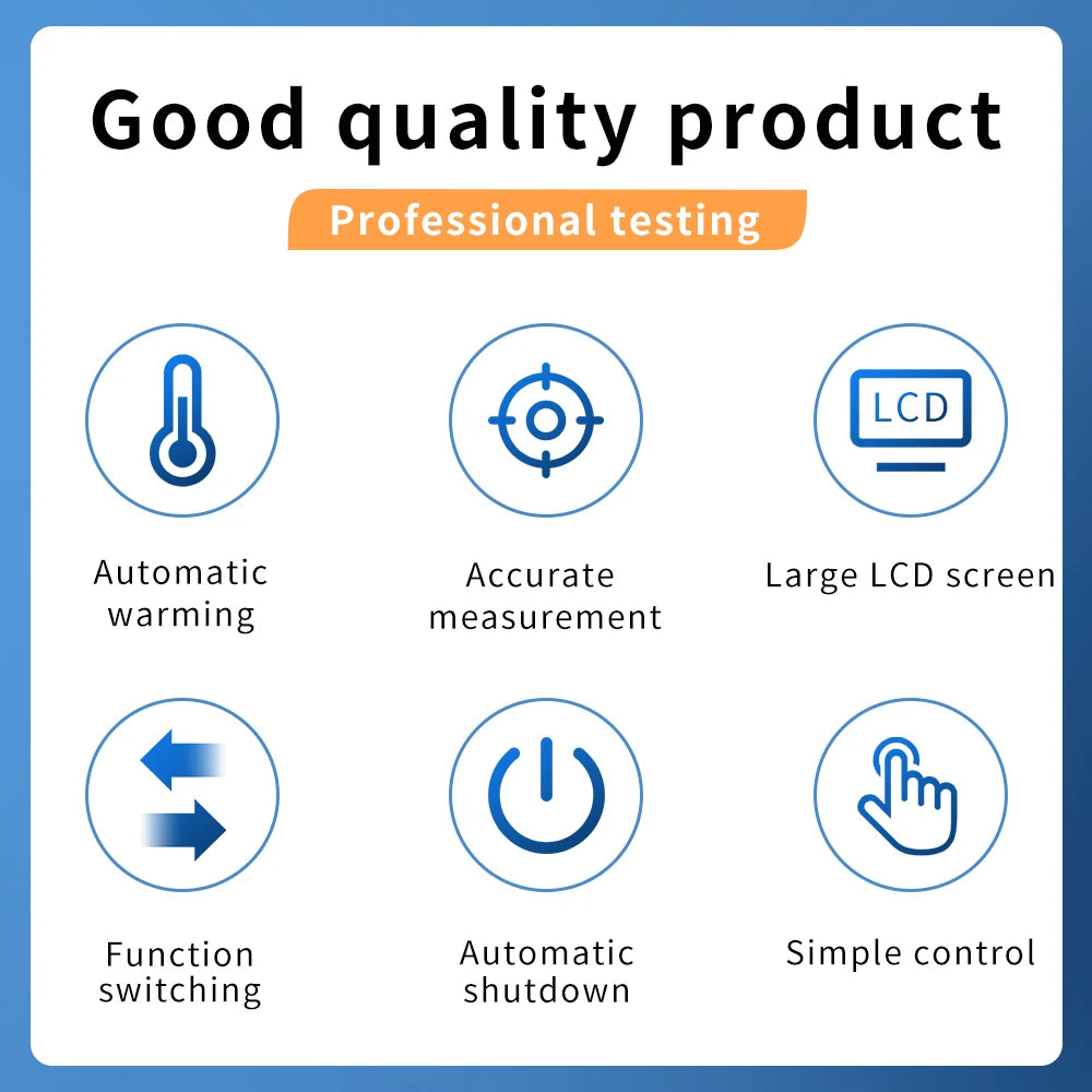 Beach Camp 5 in 1 Chlorine Meter PH/CL2/H2/ORP/Temperature Meter Water Quality Tester for Pools Drinking Water Aquarium Aquaculture