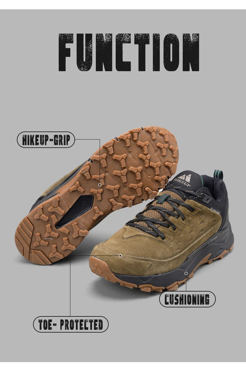 Men's Hiking Shoes Wear-resistant Non-slip Outdoor Sneaker Rock Climbing Trekking Hunting Men Sports Suede Leather