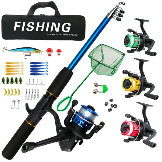 Fishing rod full routine, sub rod set, long-range sea fishing, gun handle, rod wheel, soft bait, fishing hook, line fishing gear