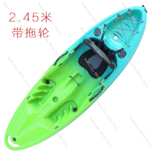 Beach Camp Single canoe rowing, fishing boat PE plastic kayak, fishing boat PE luya boat