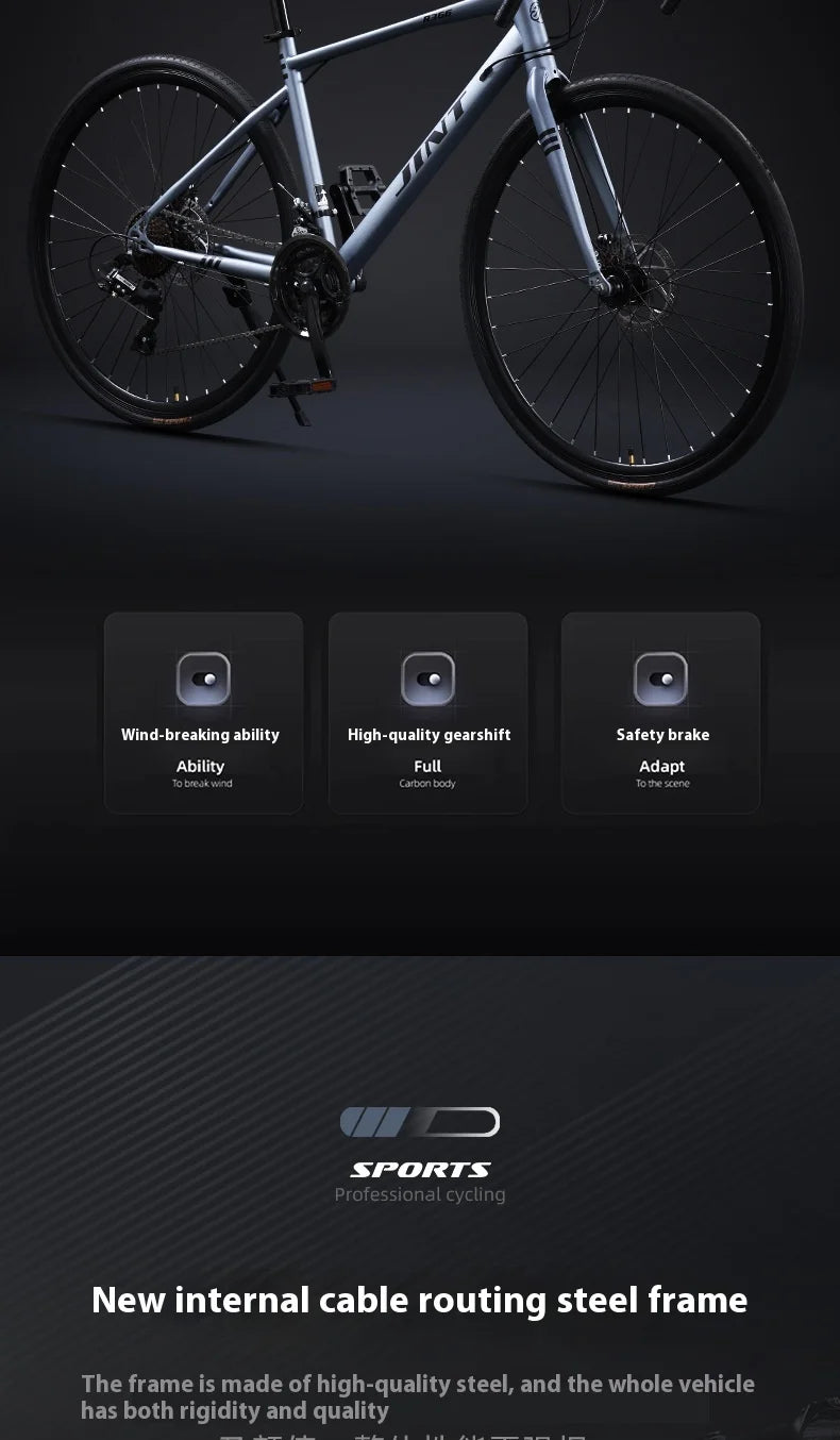 Beach Camp Road Bike Bicycle Youth Lightweight Ultralight Adult Men's27Speed Racing Women's Bicycle