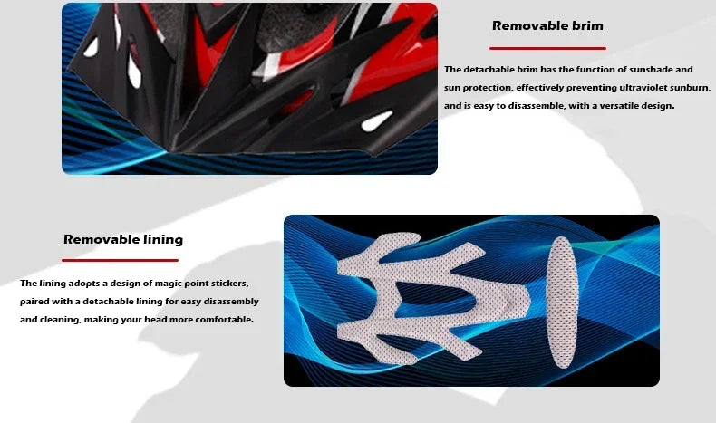 Beach Camp Cycling Safety Helmet Man Women Road Mountain Bike Helmet Outdoor Bicycle Skateboard Scooter Integrally-Molded Ultralight Helmet