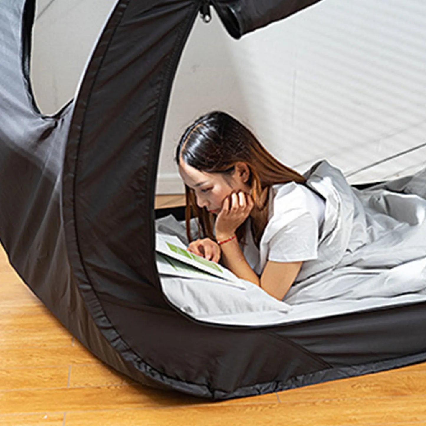 Beach Camp Outdoor Tent, Portable Bed Tent - Ideal for Camping and Dorms with a Foldable Design and Premium Polyester