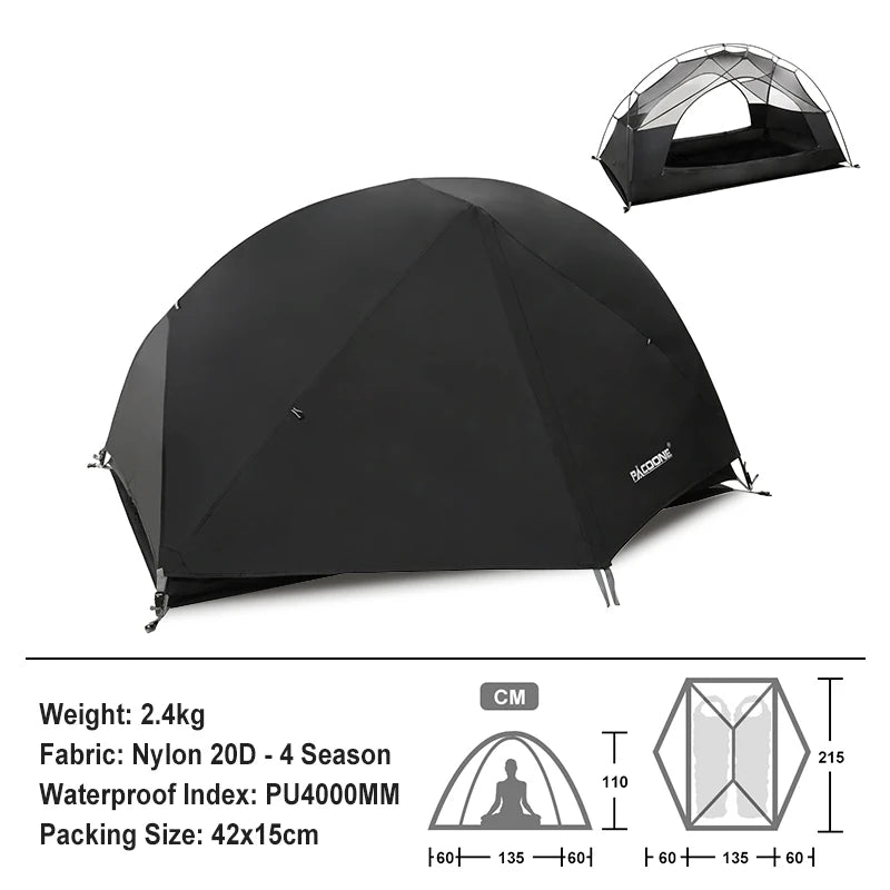 Beach Camp Ultralight 20D Nylon Camping Tent Portable Backpacking Cycling Tent Waterproof Outdoor Hiking Travel Tent Beach Tent New