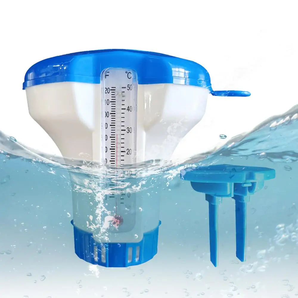 Beach Camp 5 Inch Swimming Pool Cleaning Accessories Floating Sterilizer Chemical Chlorine Dispenser Automatic Dosing Tablets