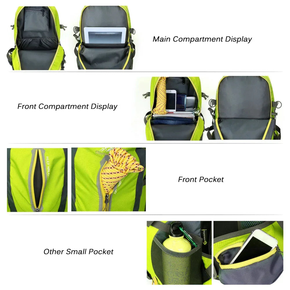 40L Hiking hiking backpack Waterproof traveling backpack Camping Hiking Laptop backpack Hiking supplies for men and women