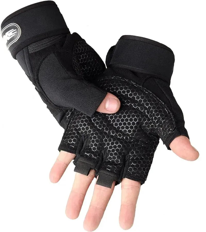 Beach Camp Cycling Gloves Gloves Half Finger Gloves Anti-Slip Shock-Absorbing Breathable Glove for Fitness Cycling Outdoor Sports Unisex
