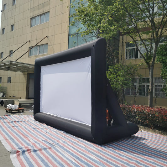 Beach Camp Outdoor Inflatable Movie Screen Moveable Film Projection Screen Advertising Promotion Inflatable Screen Manufacturer Wholesale