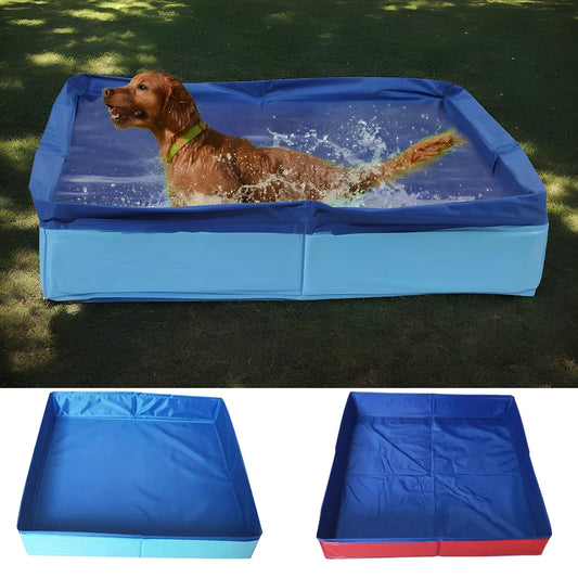 Beach Camp Dog Kiddie Pool PVC Folding Swimming Pool for Dog Non-Inflatable Save Space Pet Puppy Bathing Tub for Puppy Cats Other Animals