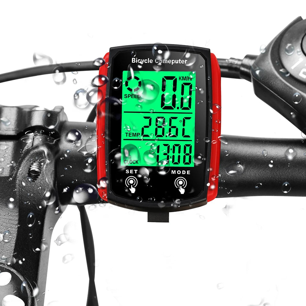 Beach Camp Bicycle Computer LCD Digital Wired Cycling Computer Speedometer Bike Speed Odometer With Backlight bike Accessories