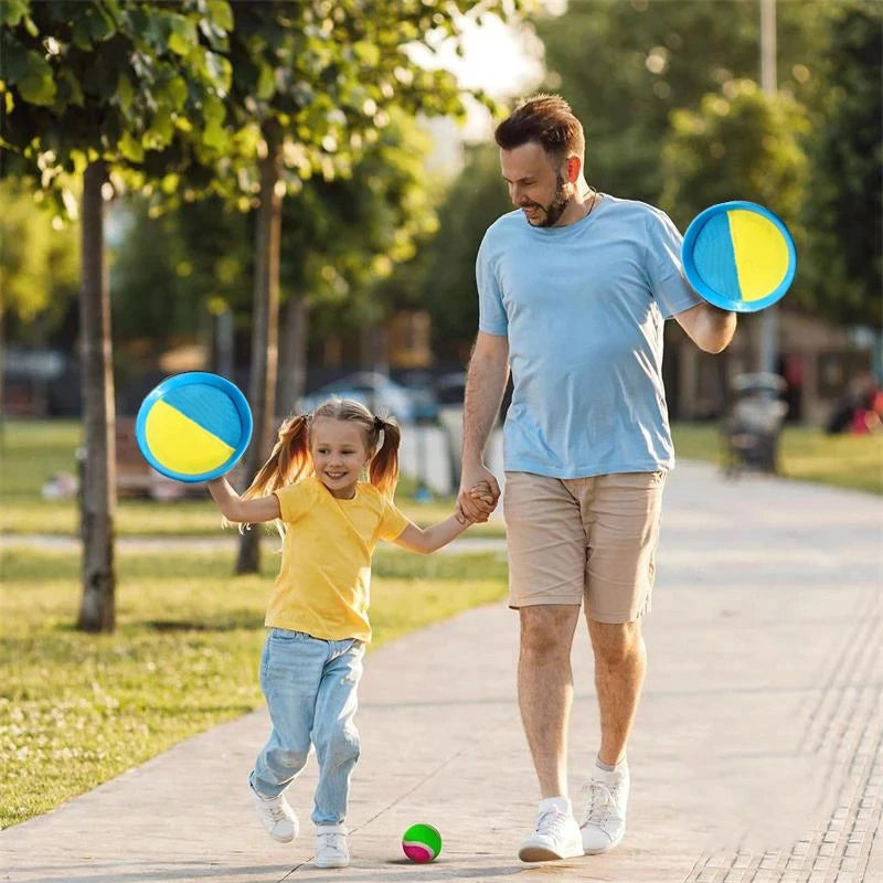 Outdoor Sport Toys Plastic Beach Racket Catch Paddle Outside Game Toss and Catch Velcro-s Ball Perfect Beach Playground Sets